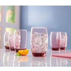 Bộ 6 Cốc Thủy Tinh Luminarc Salto Màu Hồng 350ml J5385 - An Toàn, Thẩm Mỹ, Hàng Chính Hãng Dành Cho Nhà Bếp