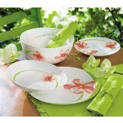 Đĩa Thủy Tinh Nông Lòng Sweet 19cm Luminarc - Chịu Nhiệt, Chống Xước, Hoa Văn Sang Trọng, Dùng An Toàn Trong Lò Vi Sóng