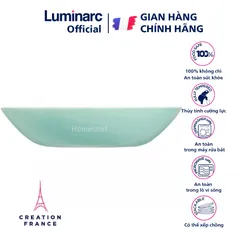 Bộ 3 Đĩa Thủy Tinh Sâu Luminarc Diwali Light 20cm - Màu Xanh Ngọc, Hàng Chính Hãng, An Toàn Trong Lò Vi Sóng và Máy Rửa Bát