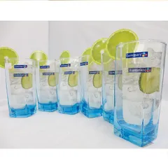 Bộ 6 cốc thủy tinh Luminarc Sterling màu xanh dương 330ml - Hàng chính hãng, an toàn cho máy rửa bát, thiết kế tinh tế, hiện đại