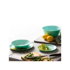 Bộ 4 Đĩa Thủy Tinh Luminarc Diwali Light Turquoise 19cm & 20cm - Thủy Tinh Cường Lực, An Toàn, Sang Trọng, Bền Bỉ cho Gia Đình
