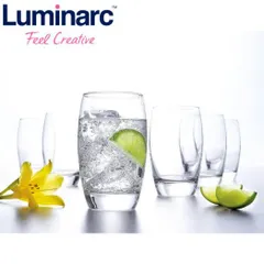 Bộ 6 cốc thủy tinh Luminarc Salto G2560 350ml - Chất liệu an toàn, thiết kế hiện đại, dùng trong máy rửa bát, hàng chính hãng