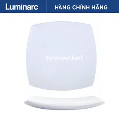 Đĩa Sứ Thủy Tinh Vuông Trắng Quadrato 19cm D7215 - An Toàn Cho Máy Rửa Bát & Lò Vi Sóng - Thiết Kế Hiện Đại, Tinh Tế Hàng Chính Hãng Luminarc