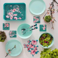 Đĩa Thủy Tinh Luminarc Friend's Time Light Turquoise 25cm - Hàng Chính Hãng Pháp, An Toàn Trong Lò Vi Sóng và Máy Rửa Bát