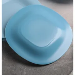 Đĩa nông lòng Luminarc Carine thủy tinh an toàn 19cm màu xanh dương - sản phẩm chính hãng Pháp, dễ vệ sinh, chịu va đập tốt