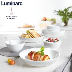 Đĩa (dĩa) thủy tinh sâu lòng Luminarc Diwali 20cm D6907, dùng lò vi sóng và máy rửa bát | Hàng chính hãng