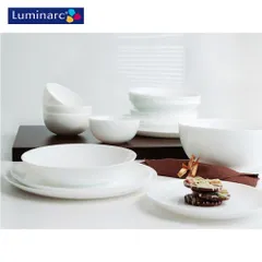 Đĩa (dĩa) thủy tinh sâu lòng Luminarc Diwali 20cm D6907, dùng lò vi sóng và máy rửa bát | Hàng chính hãng