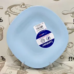 Đĩa Thủy Tinh Nông Lòng Luminarc Carine 27 cm - Đĩa Ăn An Toàn, Sang Trọng Màu Xanh Dễ Thương - Hàng Chính Hãng