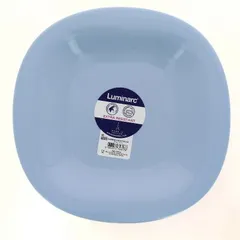 Đĩa Thủy Tinh Nông Lòng Luminarc Carine 27 cm - Đĩa Ăn An Toàn, Sang Trọng Màu Xanh Dễ Thương - Hàng Chính Hãng