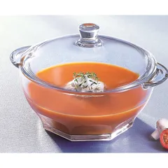 Thố thủy tinh Luminarc có nắp 1L H1582, dùng lò vi sóng và máy rửa bát | Hàng chính hãng