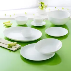 Đĩa thủy tinh bầu dục Luminarc Diwali 33cm - Sang trọng, dùng lò vi sóng và máy rửa bát - Hàng chính hãng từ Pháp