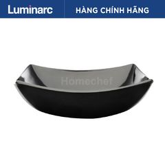 Đĩa Sứ Thủy Tinh Vuông Đen Quadrato 20cm H3671 - An Toàn Cho Máy Rửa Bát & Lò Vi Sóng - Chính Hãng Luminarc