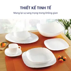 Bộ 6 Đĩa Thủy Tinh Sâu Luminarc Lotusia 22cm N3622 - Hàng Chính Hãng Cao Cấp, An Toàn Cho Sức Khỏe, Dùng Trong Lò Vi Sóng và Máy Rửa Bát