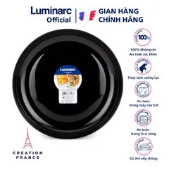 Đĩa Thủy Tinh Luminarc Friend's Time 25cm P6375 - Kiểu Dáng Hiện Đại, Chịu Va Đập Tốt, An Toàn Trong Lò Vi Sóng, Hàng Chính Hãng Pháp