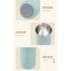 Bình Giữ Nhiệt Luminarc Unicorn 350ml - Con vật độc đáo, chống rò rỉ, kiểu dáng dễ thương, màu xanh da trời và hồng, hàng chính hãng