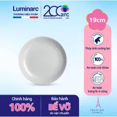 Đĩa Thủy Tinh Luminarc Pampille 19cm Màu Granit - Hàng Chính Hãng An Toàn, Chịu Nhiệt, Dùng Trong Lò Vi Sóng, Thích Hợp Bếp Hiện Đại
