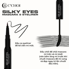 Bút Kẻ Mắt & Mascara C'Choi Chống Thấm Nước - Sản Phẩm Trang Điểm 2 Trong 1, Lâu Trôi, Dễ Sử Dụng, Mắt Rạng Rỡ