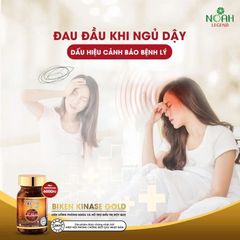 Viên Uống Biken Kinase Gold 60 Viên - Hỗ Trợ Lưu Thông Máu, Phòng Ngừa Đột Quỵ, Chiết Xuất Nattokinase Nhật Bản