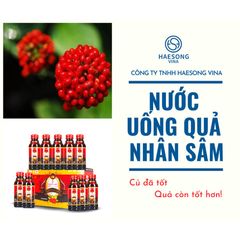 Nước Uống Quả Sâm Hàn Quốc Haesong Vina - Tăng Cường Sức Khỏe, Cải Thiện Giấc Ngủ, Hộp 10 Chai Cho Người Ốm Dậy