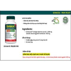 Viên Uống Xương Khớp Genacol Canada - Giải Pháp Tái Tạo Sụn Khớp, Giảm Đau và Hạn Chế Thoái Hóa Khớp, 90 Viên