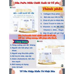 Sữa hỗ trợ loãng xương PaPamilk Gold chứa Tổ Yến 32g x 24 gói - Sữa dinh dưỡng phục hồi sức khỏe cho người lớn và người ốm dậy
