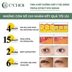 Tinh Chất Dưỡng Mắt 3 Tác Động C’Choi - Triple Effect Eye Serum Giảm Thâm Quầng, Bọng Mắt, Nếp Nhăn Cho Da Khỏe Mạnh