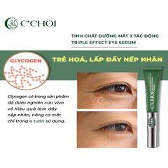 Tinh Chất Dưỡng Mắt 3 Tác Động C’Choi - Triple Effect Eye Serum Giảm Thâm Quầng, Bọng Mắt, Nếp Nhăn Cho Da Khỏe Mạnh