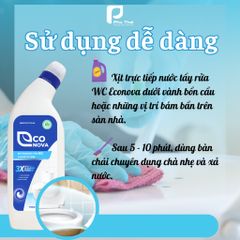 Nước Tẩy Rửa Nhà Vệ Sinh Econova không Mùi Hóa Chất - Sản Phẩm Chính Hãng Xuất Xứ Ý 0.9kg, Khử Trùng Hiệu Quả