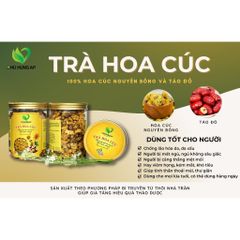 Trà Hoa Cúc Táo Đỏ Phú Hưng AP 80g - Hỗ Trợ Sáng Mắt, Đẹp Da, Giảm Mệt Mỏi và Mất Ngủ, Trà Thảo Mộc Tự Nhiên