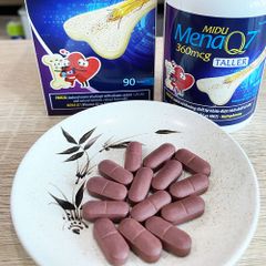 Midu MenaQ7 360mcg - Hỗ Trợ Chắc Khỏe Xương, Tăng Chiều Cao Cho Trẻ Từ 8-15 Tuổi, Bổ Sung Canxi Và Vitamin D3 Hộp 90 Viên