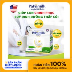 Sữa Tăng Cân, Chiều Cao Cho Trẻ PaPamilk Height & Gain Sữa Non 24H Tổ Yến - Dinh Dưỡng Tăng Cường Sức Đề Kháng, Phát Triển Toàn Diện