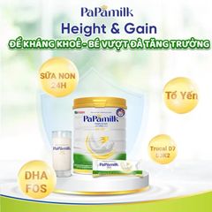 Sữa Tăng Cân, Chiều Cao Cho Trẻ PaPamilk Height & Gain Sữa Non 24H Tổ Yến - Dinh Dưỡng Tăng Cường Sức Đề Kháng, Phát Triển Toàn Diện