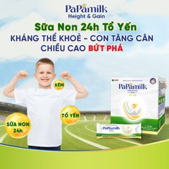 Sữa Tăng Cân, Chiều Cao Cho Trẻ PaPamilk Height & Gain Sữa Non 24H Tổ Yến - Dinh Dưỡng Tăng Cường Sức Đề Kháng, Phát Triển Toàn Diện