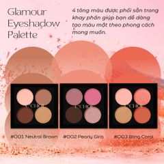 Bảng Phấn Mắt C’Choi Glamour Eyeshadow Palette - 4 Tone Dễ Tán, Tự Nhiên, An Toàn Cho Da Nhạy Cảm