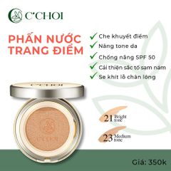 Phấn Nước Cushion C'CHOI - Mịn Da, Nâng Tone, Giữ Ẩm, Chống Nắng - Mỹ Phẩm Xanh Tự Nhiên, Phù Hợp Cho Mọi Loại Da