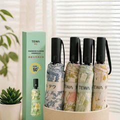 Ô Tự Động 24 Nan TEWA Japan - Ô Chống Nắng UV 99%, Chống Thấm Tuyệt Đối, Thiết Kế Hoa Nhẹ Nhàng, Quà Tặng Sang Trọng