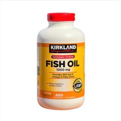 Dầu Cá Omega 3 Kirkland USA 1000mg - Hỗ Trợ Tim Mạch, Mắt, Trí Nhớ, 400 Viên Thực Phẩm Chức Năng Chính Hãng