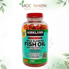 Viên Uống Dầu Cá Alaska Kirkland 1400mg - Omega-3 Hỗ Trợ Tim Mạch & Thần Kinh - 230 Viên Bổ Sung Sức Khỏe Mỹ