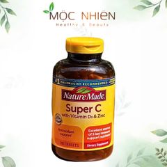 Viên uống hỗ trợ hệ miễn dịch, chống oxy hóa Nature Made Super C with Vitamin D3 & Zinc (200 viên) 333197