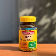 Viên uống bổ sung sắt Nature Made Iron 65mg 365 viên - Hỗ trợ tạo hồng cầu, tăng cường sức khỏe cho phụ nữ tuổi sinh sản