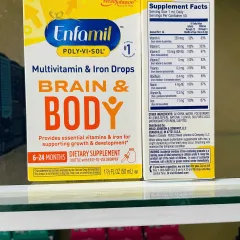 Vitamin Tổng Hợp Chứa Sắt ENFAMIL BRAIN & BODY Mỹ Dạng Giọt Cho Bé Từ 6-24m.
