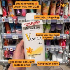 Sữa Tắm Bettina Barty Vanilla 500ml Chính Hãng Đức 2025 - Dưỡng Ẩm Mềm Mịn, Hương Vani Ngọt Ngào, Thuần Chay