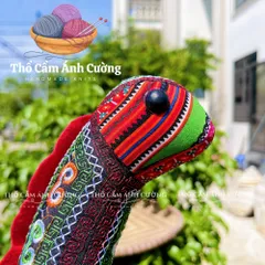 Thú Nhồi Bông Khủng Long To Thổ Cẩm Sapa - Đồ Chơi Trẻ Em Chất Liệu Mềm Mại, Quà Tặng Ý Nghĩa Cho Bé Yêu