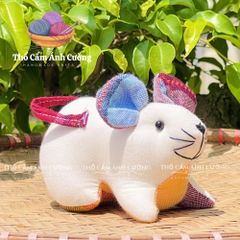 Thú Nhồi Bông Con Chuột Thổ Cẩm Dân Tộc Thái - Quà Tặng Đáng Yêu Cho Bé Yêu, Chất Liệu Vải Thổ Cẩm Mềm Mại