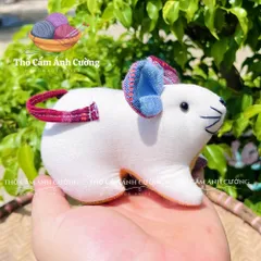 Thú Nhồi Bông Con Chuột Thổ Cẩm Dân Tộc Thái - Quà Tặng Đáng Yêu Cho Bé Yêu, Chất Liệu Vải Thổ Cẩm Mềm Mại