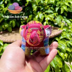 Thú Nhồi Bông Chú Voi Con Thổ Cẩm Dân Tộc Thái - Đồ Chơi Dễ Thương Cho Bé, Quà Tặng Ý Nghĩa Thông Minh