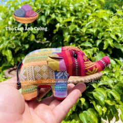 Thú Nhồi Bông Chú Voi Con Thổ Cẩm Dân Tộc Thái - Đồ Chơi Dễ Thương Cho Bé, Quà Tặng Ý Nghĩa Thông Minh