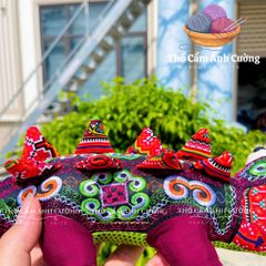Thú Nhồi Bông Cá Sấu Thổ Cẩm Thêu Mềm Mại - Đồ Chơi Trẻ Em Ý Nghĩa Từ Thổ Cẩm Ánh Cường