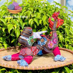 Thú Nhồi Bông Rồng Thời Lý Thổ Cẩm Sapa - Đồ Chơi Trẻ Em Bông Mềm Mại, Quà Tặng Ý Nghĩa Cho Bé Yêu