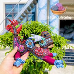Thú Nhồi Bông Rồng Thời Lý Thổ Cẩm Sapa - Đồ Chơi Trẻ Em Bông Mềm Mại, Quà Tặng Ý Nghĩa Cho Bé Yêu